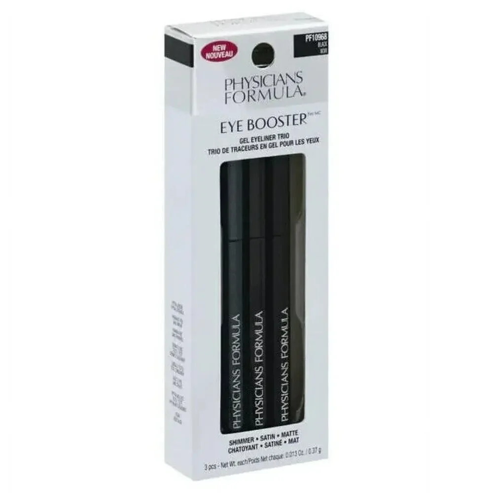 Physicians‎ Formula Eye Booster Gel Eyeliner Trio Black Shimmer Satin Matte NEW